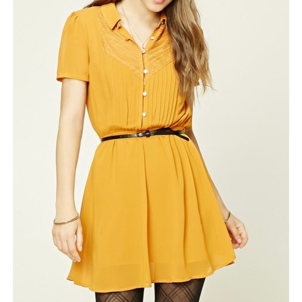 ISO NOT SELLING forever 21 belted pintuck dress